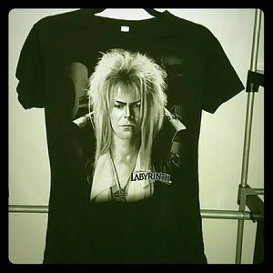 Labyrinth black fitted tee